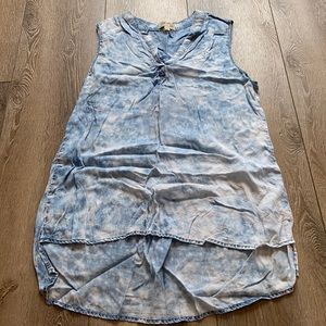 Anthropologie Cloth & Stone Faux Jean Tank